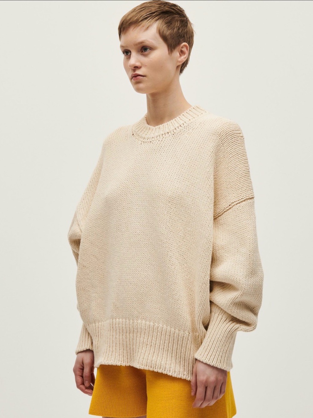 BaBaa Cream Cotton Sweater - no16 Natural - Picture 2 of 7